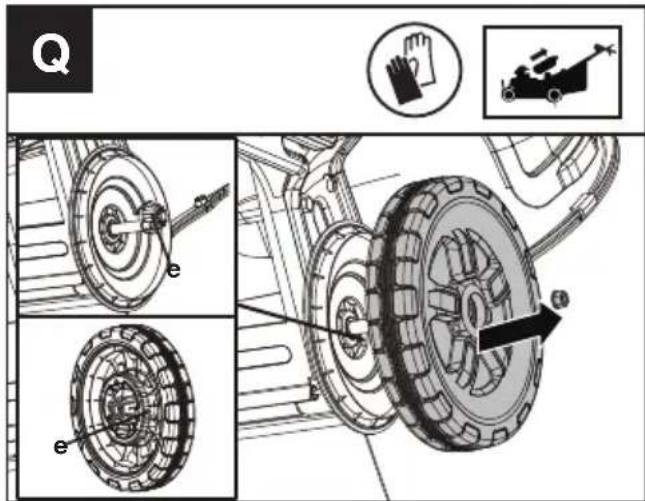 KRESS KC711.9 - Cleanig the wheels. (See Fig. Q) - 1