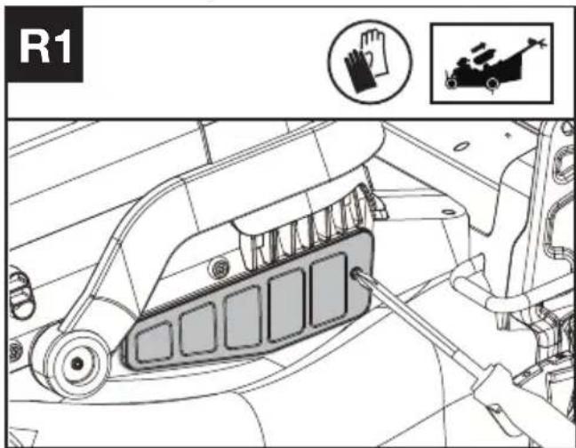 KRESS KC711.9 - Limpieza del filtro de aire (véase las Fig. R1, R2) - 1