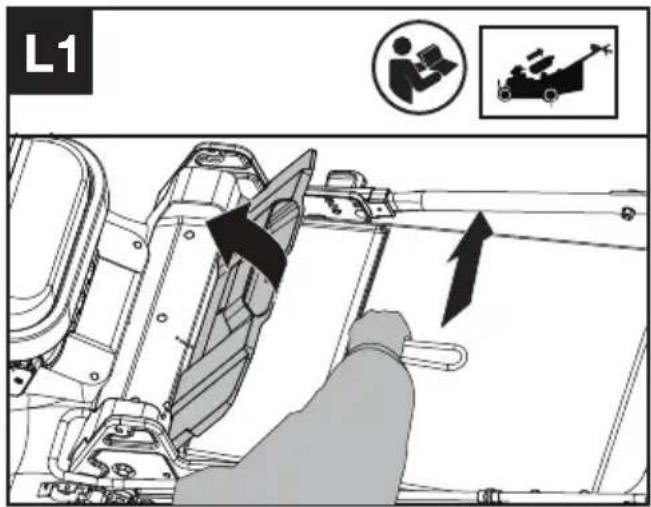 KRESS KC711.9 - Removing/emptying grass collection bag (See Fig. L1, L2) - 1