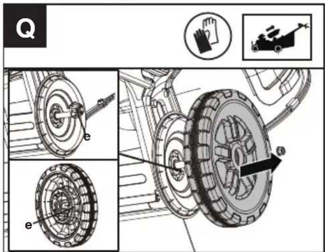 KRESS KC711.9 - Nettoyage des roues. (Voir Fig. Q) - 1