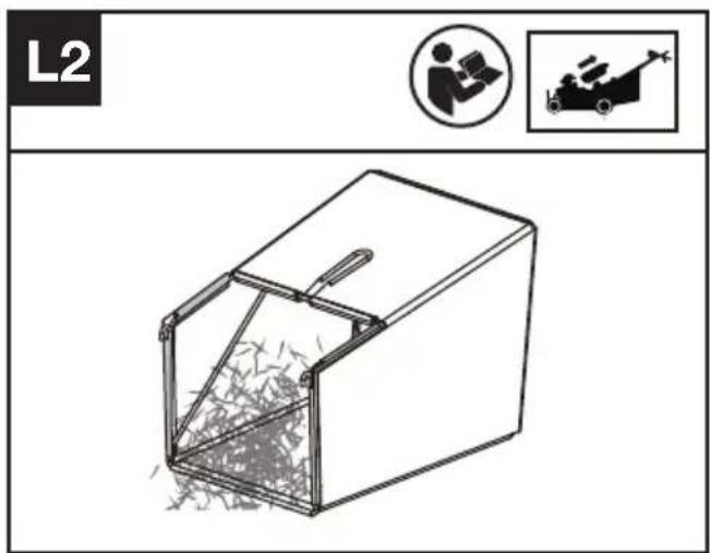 KRESS KC711.9 - Removing/emptying grass collection bag (See Fig. L1, L2) - 2