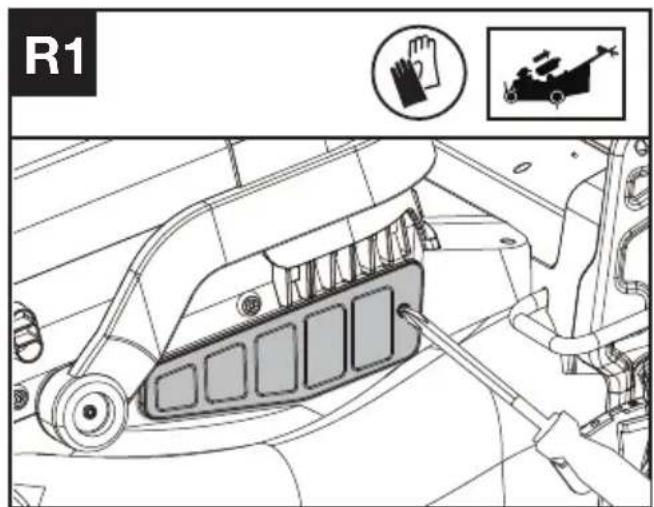 KRESS KC711.9 - A légszűrő tisztítása (lásd az R1., R2. ábrát) - 1