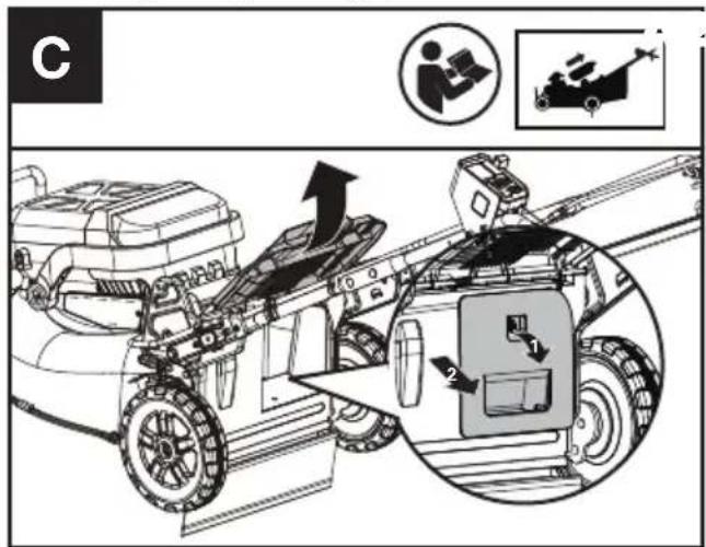 KRESS KC711.9 - Montering av gressoppsamlingsposen til gressklipperen (Se fig. C, D1, D2.) - 1