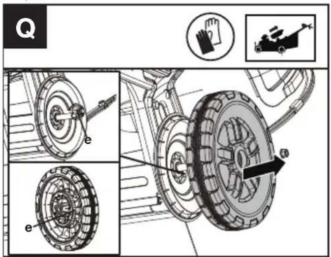 KRESS KC711.9 - Pulizia delle ruote. (Vedere Fig. Q) - 1