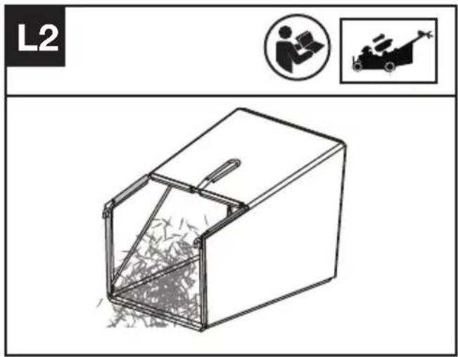 KRESS KC711.9 - Rimozione/svuotamento del sacco di raccolta dell'erba (vedere Fig. L1, L2) - 2
