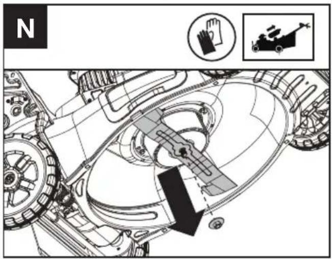 KRESS KC711.9 - MES VERWIJDEREN (ZIE AFB. N) - 1