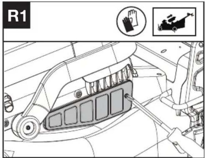 KRESS KC711.9 - Rengøring af luftfilteret (se fig. R1, R2) - 1