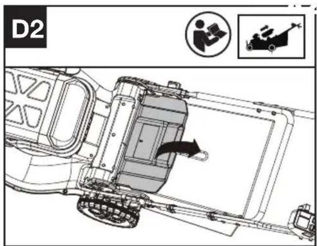 KRESS KC711.9 - Montaža vreče za zbiranje trave na kosilnico (glejte sliko C, D1, D2) - 3