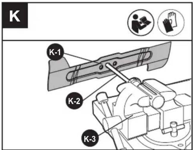 KRESS KG745.9 - ÉQUILIBRAGE DE LA LAME (VOIR FIG. K) - 1