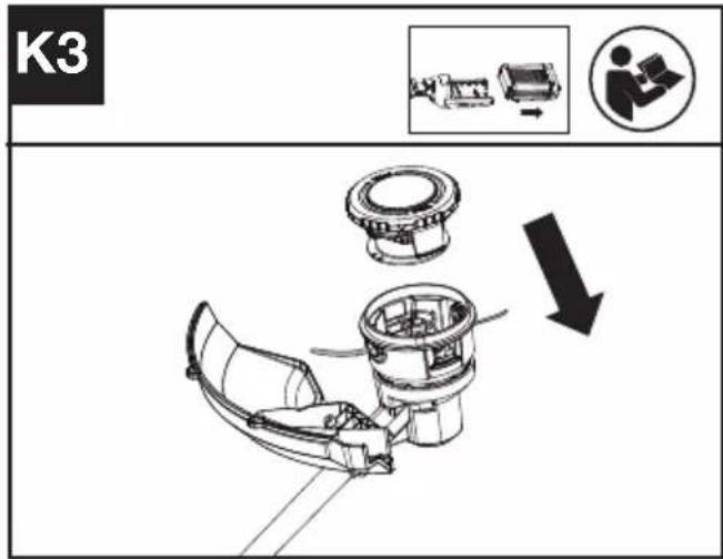 KRESS KG161.9 - Enroulement de la ligne de coupe (Voir Fig. J1, J2) - 5
