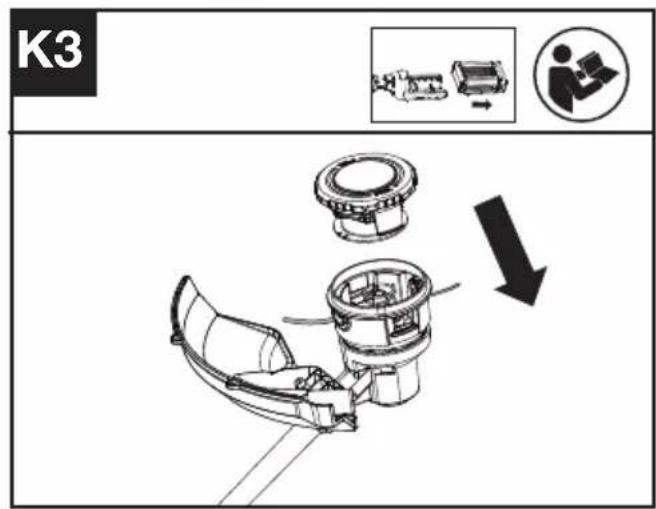KRESS KG161.9 - Assemblaggio e rimozione della testa del tagliasiepi (Vedi Fig. I) - 6