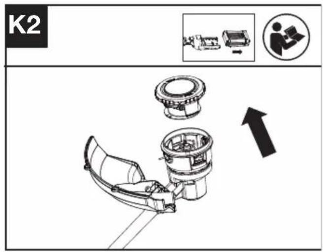 KRESS KG161.9 - Assemblaggio e rimozione della testa del tagliasiepi (Vedi Fig. I) - 5