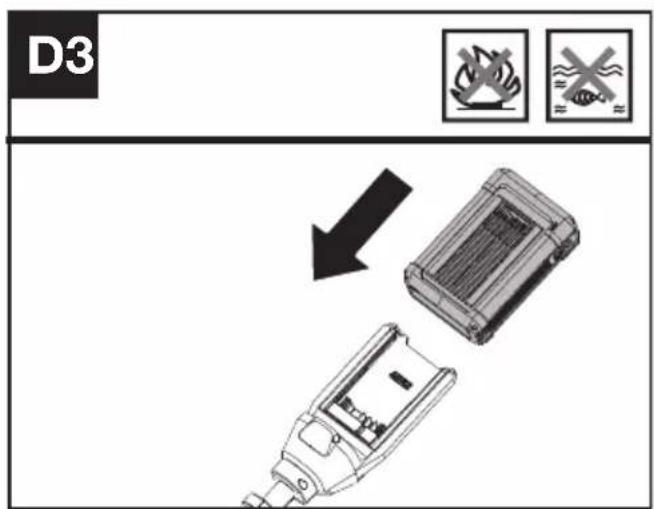 KRESS KG161.9 - Sādan fjernes aller isættes batterienheden (Se Fig. D3) - 1
