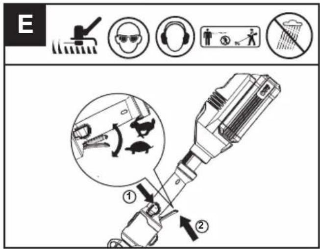 KRESS KG161.9 - Arranque/parada del recortador (Ver Fig. E) - 1