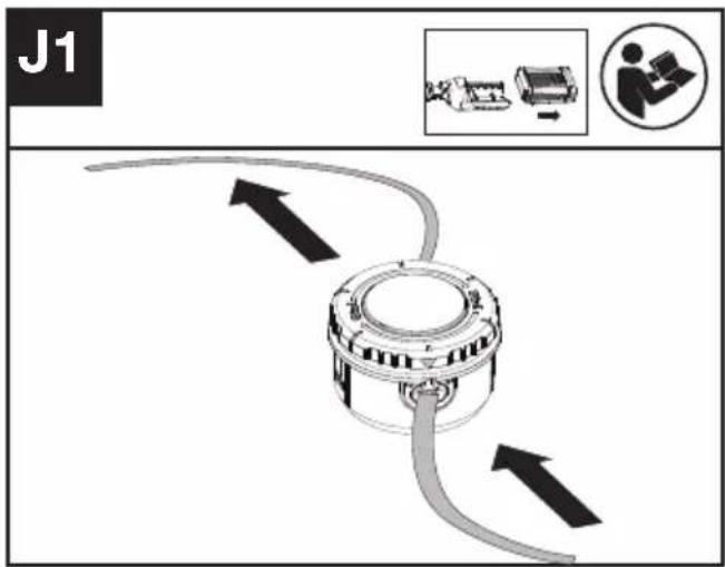 KRESS KG161.9 - Lindning av trimmerlinjen (Se Fig. J1, J2) - 1