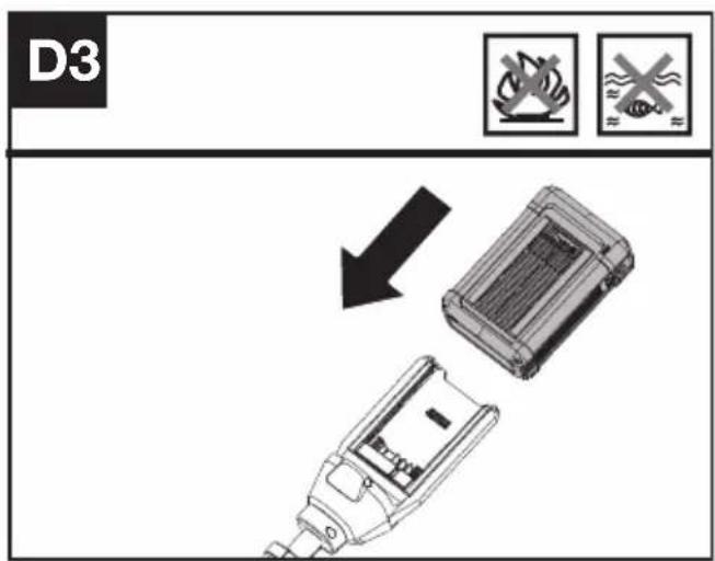 KRESS KG161.9 - Laden van het accupack (Zie Afb. D2) - 2