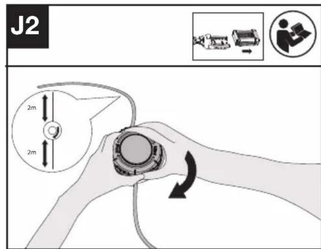 KRESS KG161.9 - Assemblaggio e rimozione della testa del tagliasiepi (Vedi Fig. I) - 3