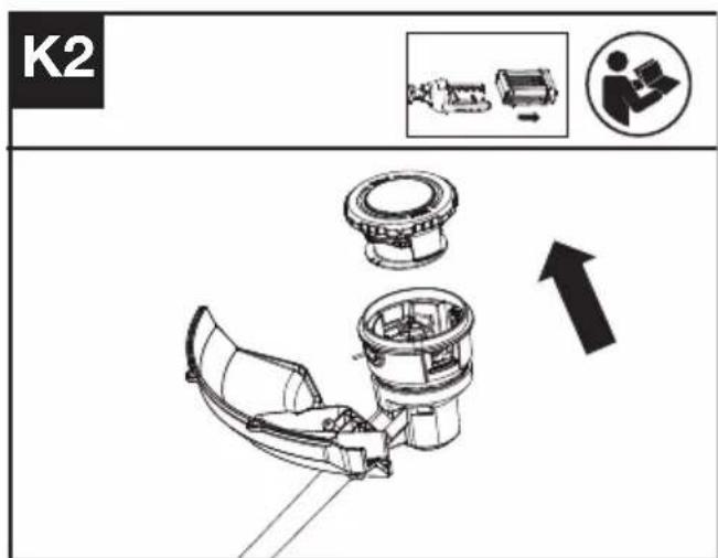 KRESS KG161.9 - Enroulement de la ligne de coupe (Voir Fig. J1, J2) - 4