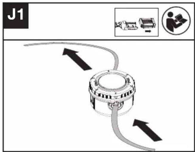 KRESS KG161.9 - Assemblaggio e rimozione della testa del tagliasiepi (Vedi Fig. I) - 2