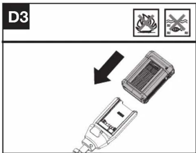 KRESS KG161.9 - Extraer O Instalar La Batería (Ver Fig. D3) - 1