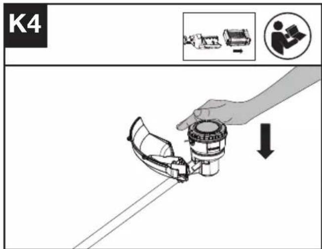 KRESS KG161.9 - Enroulement de la ligne de coupe (Voir Fig. J1, J2) - 6