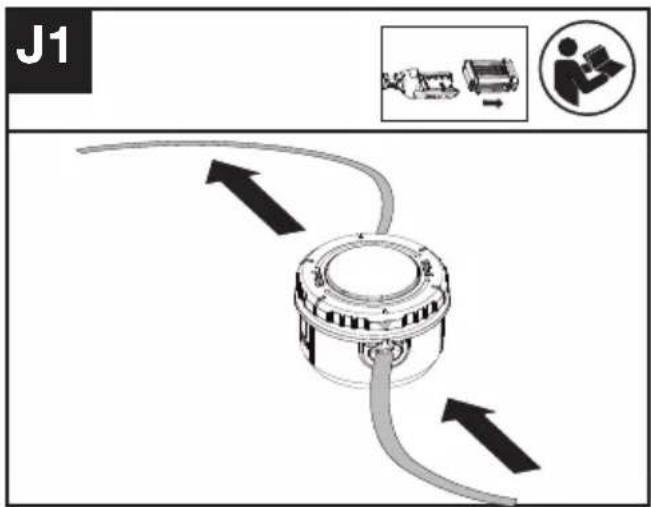 KRESS KG161.9 - Enroulement de la ligne de coupe (Voir Fig. J1, J2) - 1
