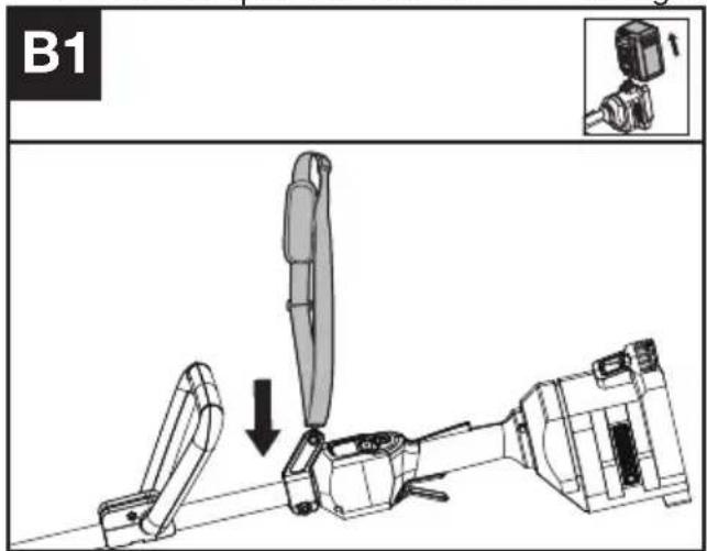 KRESS KC150.9 - Fitting the shoulder strap (Sold Separately) (See Fig. B1) - 1