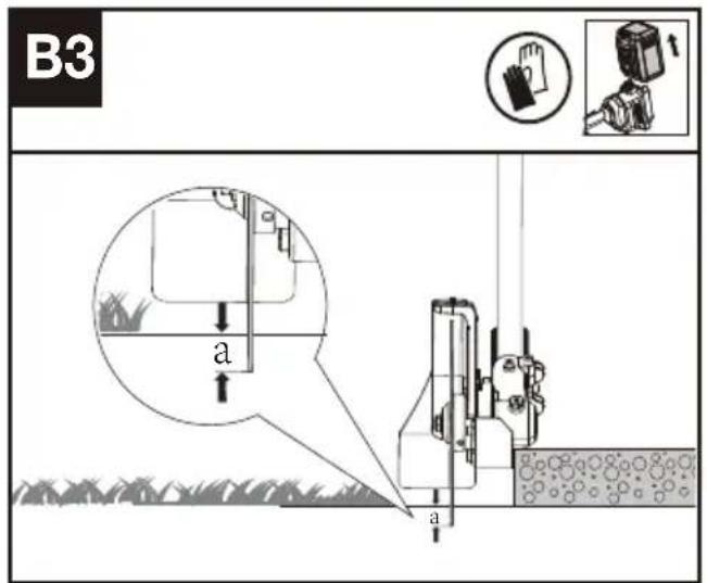 KRESS KC150.9 - Régler la profondeur de coupe (Voir Fig. B2,B3) - 2