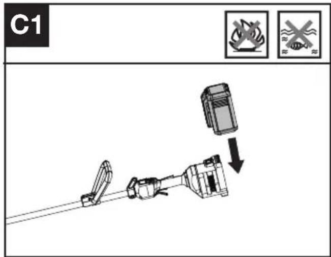KRESS KC150.9 - Anbringen Und Entfernen Des Akkus (Siehe Abb. C1, C2) - 1