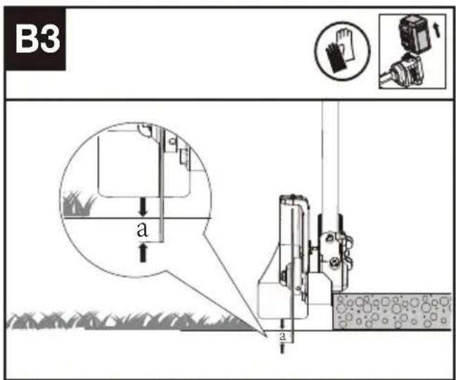 KRESS KC150.9 - Juster klippehøgda (Se figur.B2,B3) - 2