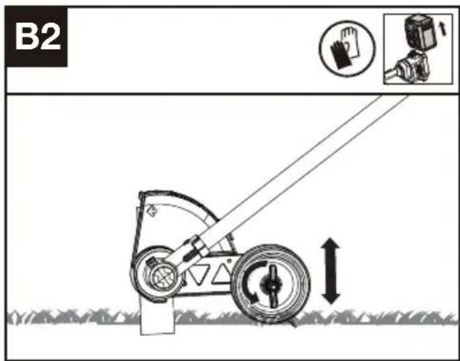 KRESS KC150.9 - Leikkuukorkeuden säätäminen (ks. kuva. B2,B3) - 1
