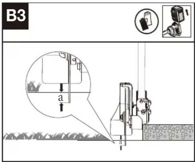 KRESS KC150.9 - Állítsa be a vágási magasságot (lásd az.B2,B3ábrát) - 2