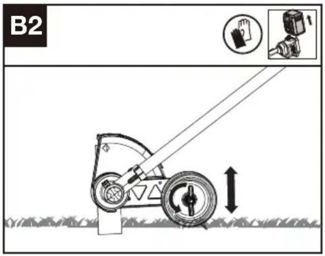 KRESS KC150.9 - Ajuste de la altura de corte (véase la Fig. B2,B3) - 1