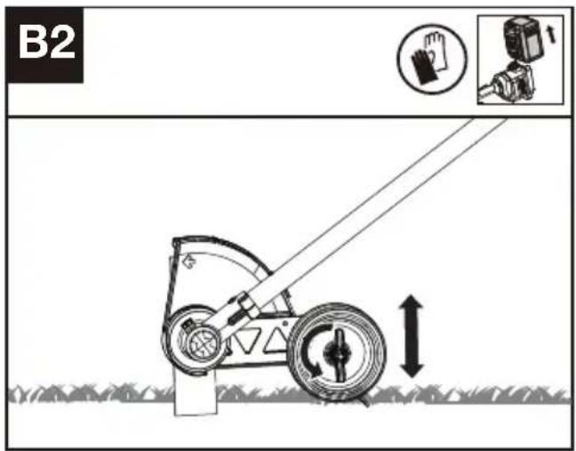 KRESS KC150.9 - Instellen van de maaihoogte (See Fig.B2,B3) - 1