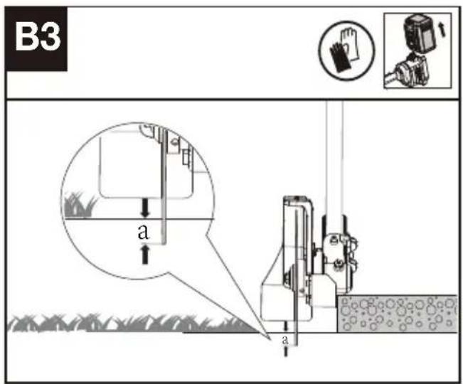KRESS KC150.9 - Einstellen der Schnitthöhe (siehe Abb.B2,B3) - 2