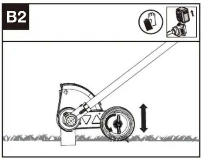 KRESS KC150.9 - Justera skärhöjden (Se Fig.B2,B3) - 1