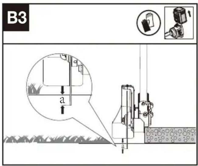 KRESS KC150.9 - Ajuste de la altura de corte (véase la Fig. B2,B3) - 2