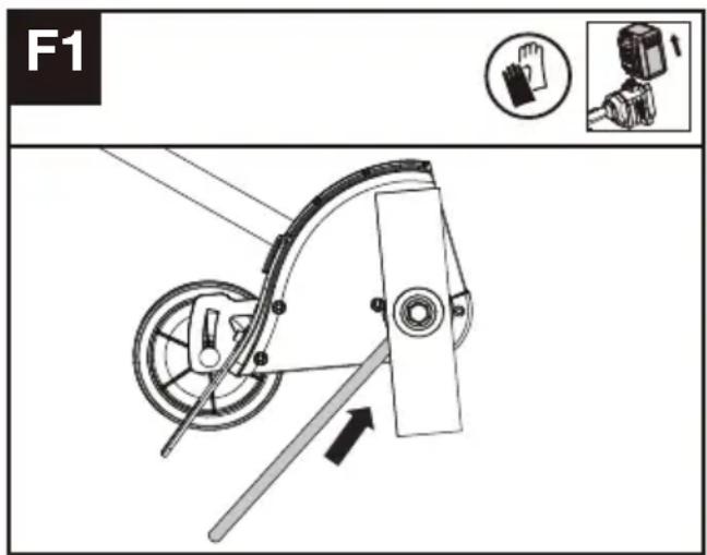 KRESS KC150.9 - Auswechseln der Klinge (Siehe Abb. F1, F2, F3) - 1