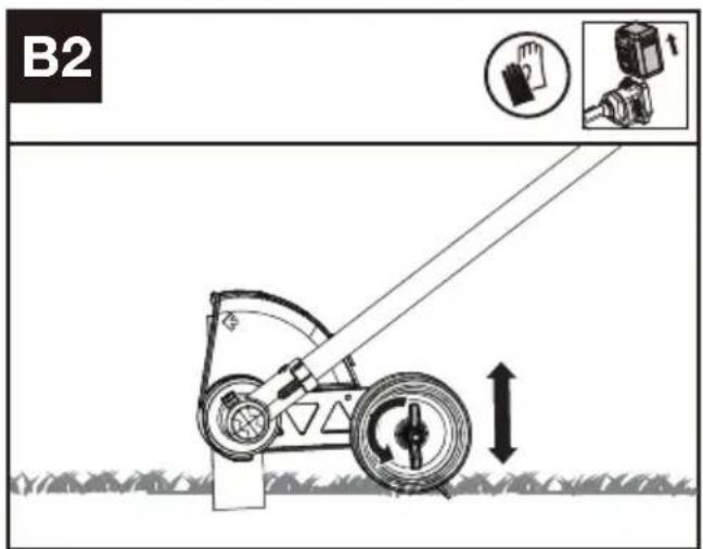 KRESS KC150.9 - Juster klippehøgda (Se figur.B2,B3) - 1