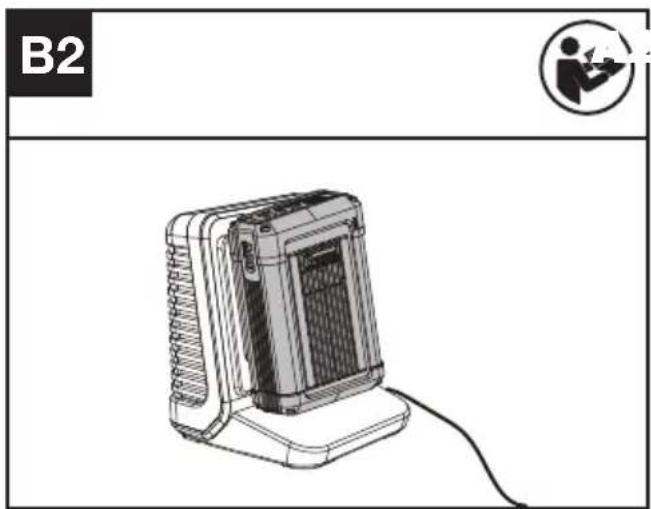 KRESS KG262.9 - Laden van het accupack (Zie Afb. B2) - 1