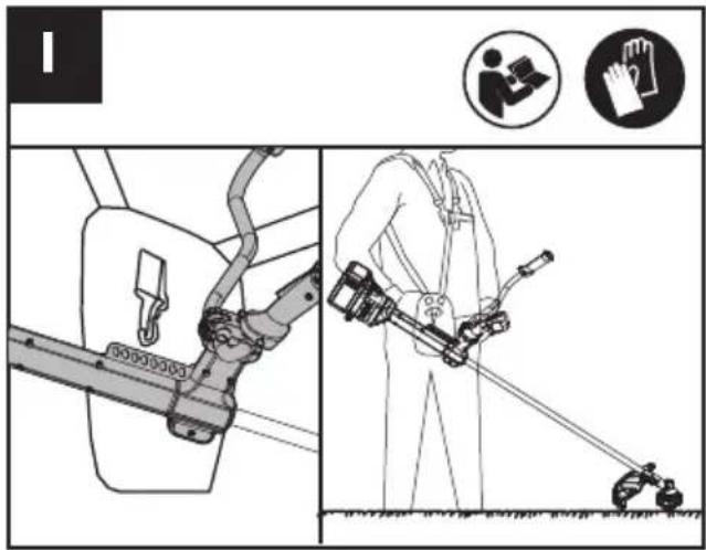 KRESS KC170.9 - Balancering af buskrydderen (se fig. I) - 1