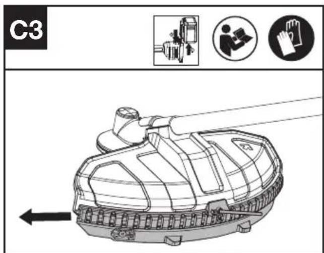 KRESS KC170.9 - Demonteren en monteren van het spatscherm en het draadsnijmes - 3