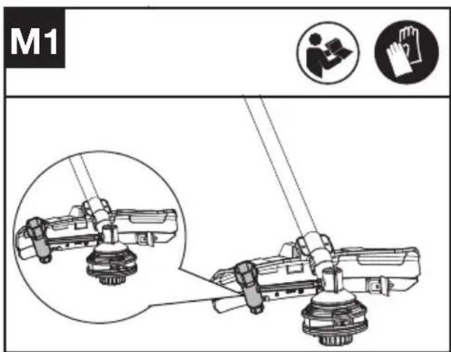KRESS KC170.9 - Colocar o fio de corte (Ver Fig. L1, L2, L3) - 3