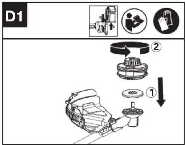 KRESS KC170.9 - Smontaggio e montaggio della protezione inferiore della lama di taglio - 4
