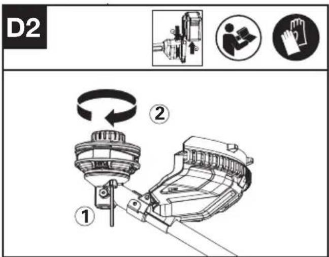 KRESS KC170.9 - Disassembly and assembly of the trimmer head - 2