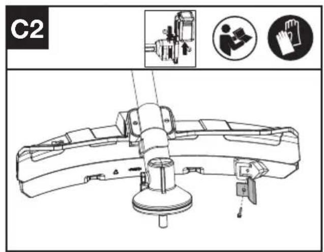 KRESS KC170.9 - Smontaggio e montaggio della protezione inferiore della lama di taglio - 2