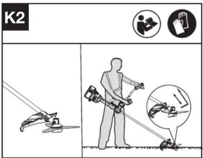 KRESS KC170.9 - Choose the suitable blade for the application (See Fig. K1, K2) - 2