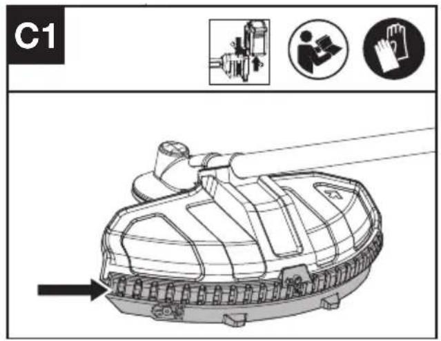 KRESS KC170.9 - Smontaggio e montaggio della protezione inferiore della lama di taglio - 1