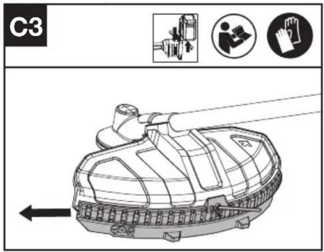 KRESS KC170.9 - Smontaggio e montaggio della protezione inferiore della lama di taglio - 3
