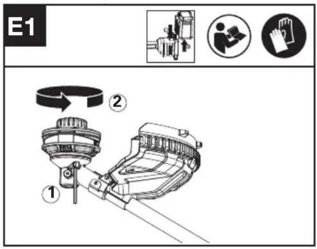 KRESS KC170.9 - Disassembly and assembly of the 3-teeth blade - 1